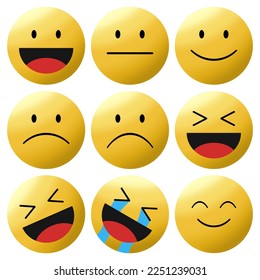 expresión facial pegatina emoji conjunto de iconos