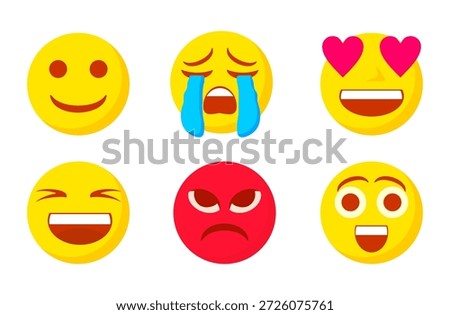 
facial expression symbols. sad, happy, amazed, astonished, angry, happy, and surprised expression icons. gesture icons, emotion icons.