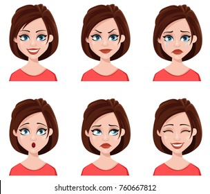 115,663 Face expressions vector woman Images, Stock Photos & Vectors ...