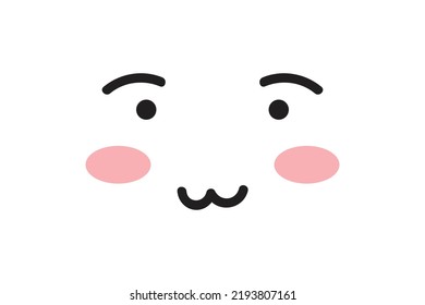 facial expressions in doodle style isolated on white background