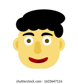 Facial expressions illustration vector template
