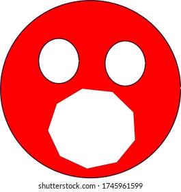 facial expressions with red faces illustration vector graphic
