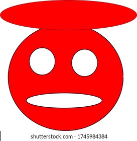 facial expressions with red faces illustration vector graphic