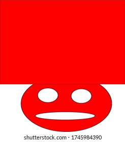 facial expressions with red faces illustration vector graphic