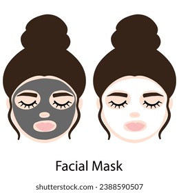 Máscara facial facial, máscara facial, amor propio, cuidado propio, cuidado de la piel