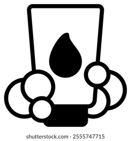 facial foam icon with mixed style. Suitable for website design, logo, app, UI and etc. Based on the size of the icon in general, so it can be reduced.