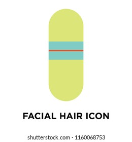 Facial hair icon vector isolated on white background, Facial hair transparent sign
