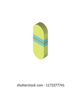 Facial hair isometric left top view 3D icon