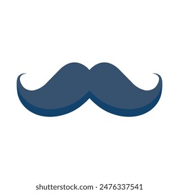 Facial hair mustache moustache flat vector icon for apps and websites