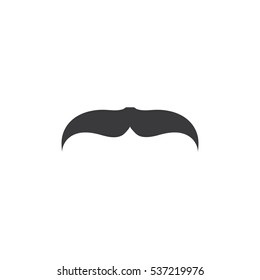 Facial hair mustache (moustache) flat icon for apps and websites