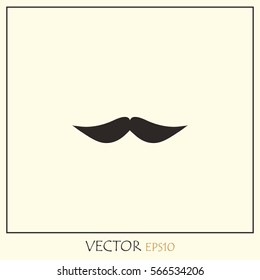 Facial hair mustache (moustache) Vector Icon.