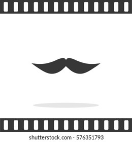 Facial hair mustache (moustache) Vector Icon.