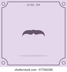 Facial hair mustache (moustache) Vector Icon.