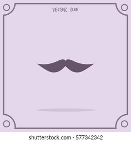Facial hair mustache (moustache) Vector Icon.