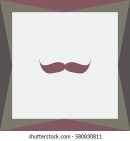 Facial hair mustache (moustache) Vector Icon.