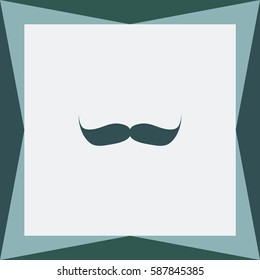 Facial hair mustache (moustache) Vector Icon.