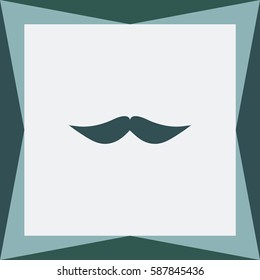 Facial hair mustache (moustache) Vector Icon.