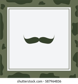 Facial hair mustache (moustache) Vector Icon.