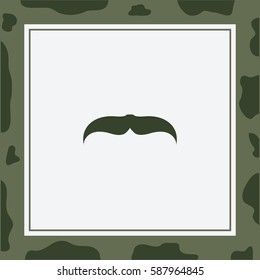 Facial hair mustache (moustache) Vector Icon.