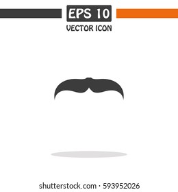 Facial hair mustache (moustache) Vector Icon.