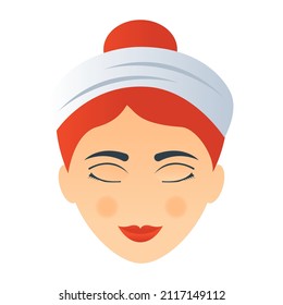 Icono facial en diseño moderno plano 

