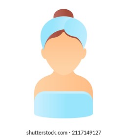 Icono facial en diseño moderno plano 

