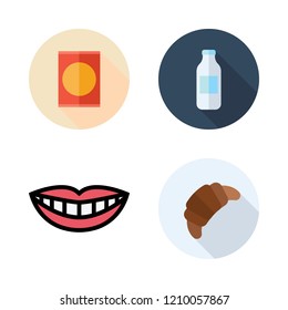 facial icon set. vector set about products and smile icons set.