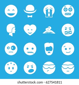 Facial icons set.  