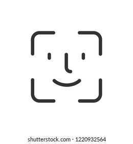 Facial identity icon vector
