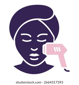 Facial Laser Icon Element For Design