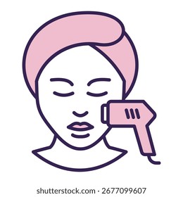 Elemento De Ícone De Laser Facial Para Design