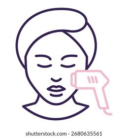Facial Laser Icon Element For Design