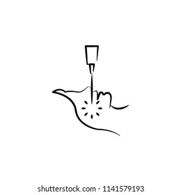 facial laser surgery icon. Element of anti aging icon for mobile concept and web apps. Thin line facial laser surgery icon can be used for web and mobile