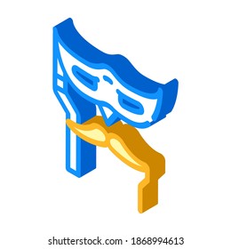 facial mask for birthday masquerade glyph icon vector. facial mask for birthday masquerade sign. isolated contour symbol black illustration