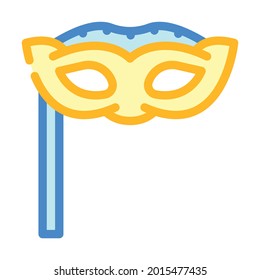 facial mask dancer color icon vector. facial mask dancer sign. isolated symbol illustration