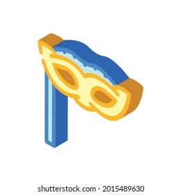 facial mask dancer isometric icon vector. facial mask dancer sign. isolated symbol illustration