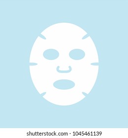 Facial mask flat design icon. Medicine, cosmetology and health care. Vector