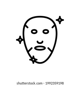 Illustration des Bildbildes mit dem flachen Bildzeichen der Maske, isoliert. Make-Up und Beauty Icon-Set. Geeignet für Webdesign, Logo, App und Upscale Ihres Unternehmens.
