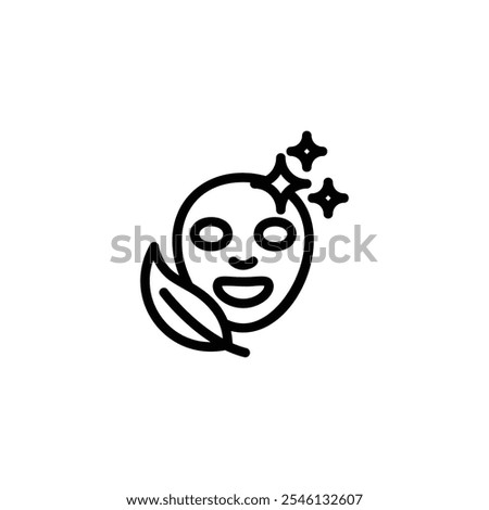 facial mask icon or logo design isolated sign symbol vector illustration. High quality black line style vector suitable for designers, web developers, displays and websites