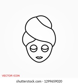 Facial mask icon logo, illustration, vector sign symbol for design