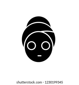 facial mask icon vector. glyph style design