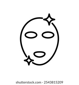 Vector de icono de máscara facial, icono de estilo de línea