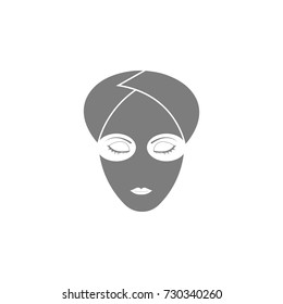 Facial mask icon white background