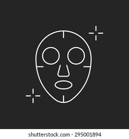 Facial mask line icon