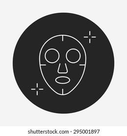 Facial mask line icon
