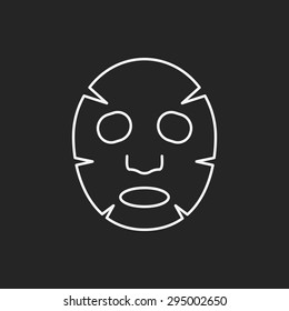 Facial mask line icon
