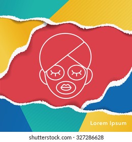 Facial mask line icon