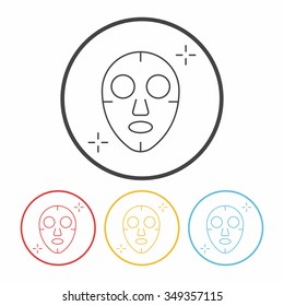 Facial mask line icon