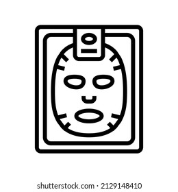 facial mask line icon vector. facial mask sign. isolated contour symbol black illustration