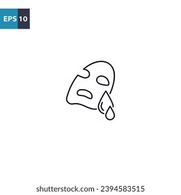 Icono de contorno de máscara facial Icono Ilustración del vector